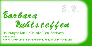 barbara muhlsteffen business card