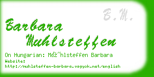 barbara muhlsteffen business card